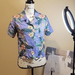 Hawaiian flower print top